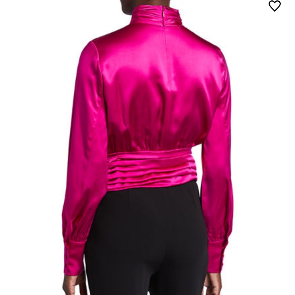 Cinq a Sept Jacqueline fuchsia silk blouse XS NWT - Picture 2 of 7